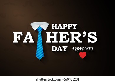 Happy Fathers Day greeting with tie design.

