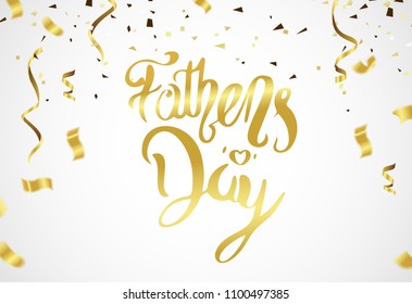 Happy Fathers Day greeting. Vector illustration