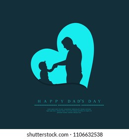 Happy Fathers Day greeting. Vector background.