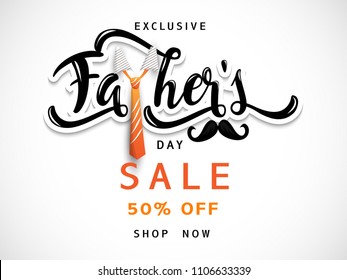 Happy Fathers Day greeting. Vector background.