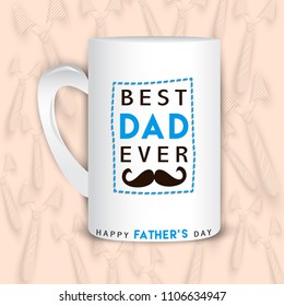 Happy Fathers Day greeting. Vector background.