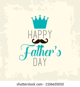 Happy Fathers Day greeting. Vector background.