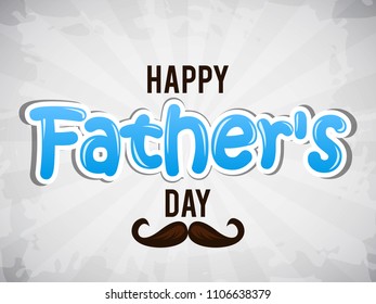 Happy Fathers Day greeting. Vector background.