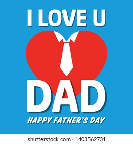 Happy Fathers Day greeting.  Vector illustration EPS 10.