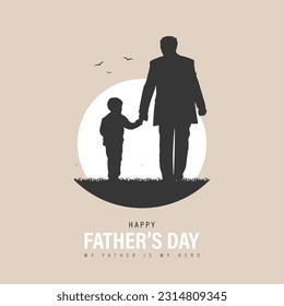 Happy Father's Day greeting, Vector illustration