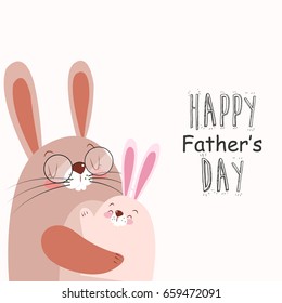 Happy fathers day greeting vector .