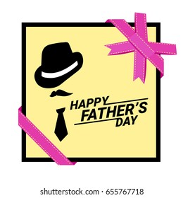 Happy Fathers Day greeting. with white background.