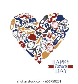Happy fathers day. Greetingd card for dad of heart.