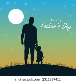 Happy father's day greetings background, social media design vector