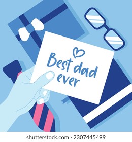 Happy Father's Day Greetings Illustration
