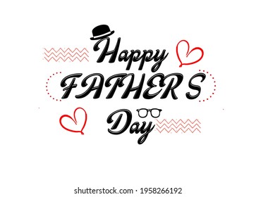 Happy Fathers Day Greetings Vector Hat Stock Vector (royalty Free 