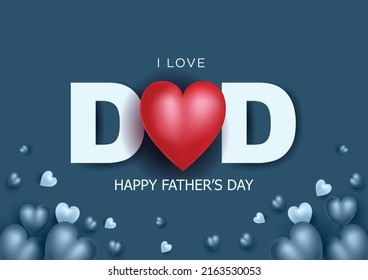 Happy father's day greetings. vector illustration design