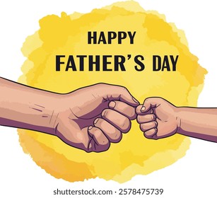 Happy Father's Day Greetings Yellow Black Background, happy international father's day concept, can be use for card, poster, website, brochure. vector illustration design 