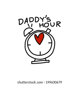 Happy Father's Day hand drawing cartoon concept