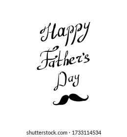 Happy Fathers Day hand drawn, vector royalty free stock illustration for greeting card, ad, promotion, poster, flier, blog, article, social media, marketing