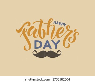 Happy father's day. Hand drawn text lettering isolated on light background. Typography, texts, invitations, social media, prints, banner, label, inscription, promotion, poster, flyer, web-banner, art.