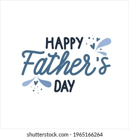 Happy Fathers Day Hand Drawn Lettering Stock Vector (Royalty Free ...