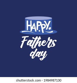 Happy Father's Day - hand drawn lettering phrase. Fathers day greeting text. Black and white quote. poster, prints, card design element, Happy Father`s Day handwritten lettering.