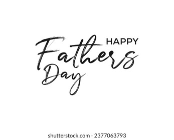 Happy Father's day Hand drawn lettering.Calligraphy Lettering, Vector illustration.Abstract Hand drawn creative calligraphy vector logo design.Vector quotes for banner or card white background.eps 10.