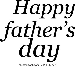 Happy Fathers Day hand drawn lettering. Used for greeting card, poster design, T-shirt printing design eps 10.