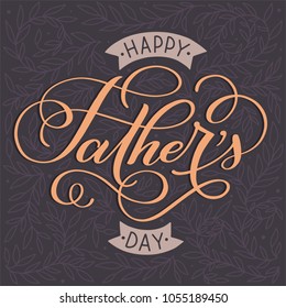 Happy Father's Day! Hand lettered holiday card 