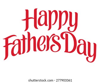 Happy Father's Day Hand Lettering Vector