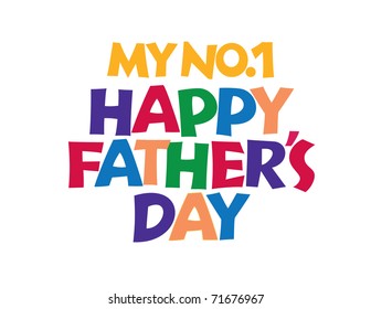 Happy Father's Day Hand lettering vector