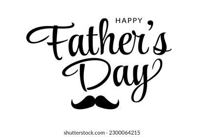 Happy Father's Day hand written lettering . Father's day greeting card calligraphy. Vector illustration