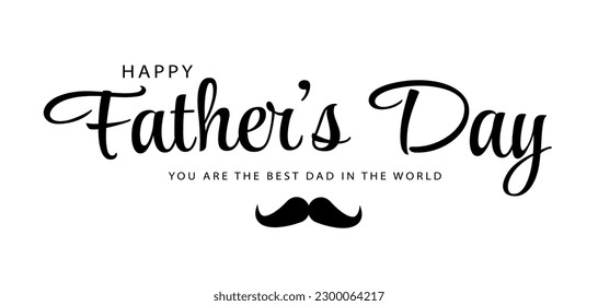 Happy Father's Day hand written lettering . Father's day greeting card calligraphy. Vector illustration