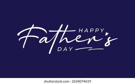 Happy Father's Day hand-drawn, cursive letter vector logo design. Father's Day, love, heart, love circle vector design template