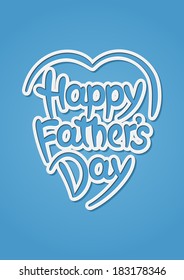 Happy father's day hand-drawn lettering
