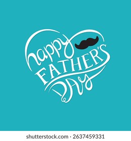 'Happy Father's Day' Handwriting Vector Illustration