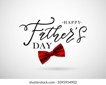 Happy Father`s Day handwritten lettering. Happy Father`s Day typography vector design for greeting cards and poster. Design template celebration. Vector illustration.