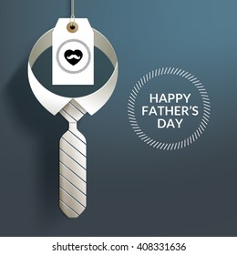 Happy Father's Day with Hanging Paper Craft Neck Tie and Tag.
Suitable for Window Display, Holiday Card & etc.
