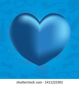 Happy Father's Day with heart shaped balloons