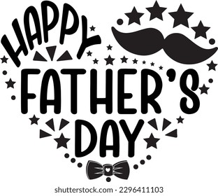 Happy Father's Day Heart Svg