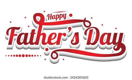 Happy fathers day with hearts of love celebration