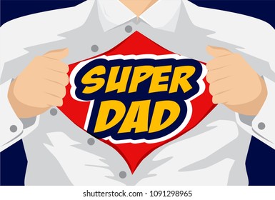 Happy Fathers Day Hero Vector Illustration Stock Vector (Royalty Free ...