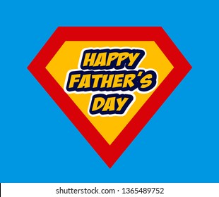 happy father's day hero vector illustration