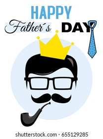 happy father's day. Hipster dad card
