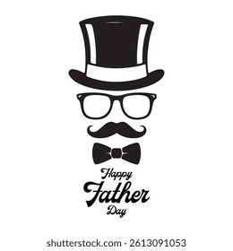 Happy fathers day hipster design.