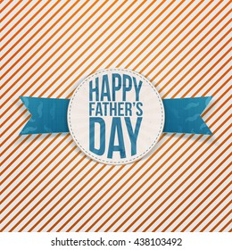 Happy Fathers Day Holiday Badge with blue Text