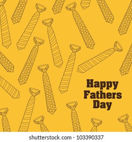 Happy Father's Day, holiday card with ties