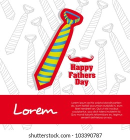 Happy Father's Day, holiday card with ties