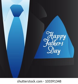 Happy Father's Day, holiday card with formal suit and tie