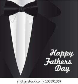 Happy Father's Day, holiday card with formal suit and tie