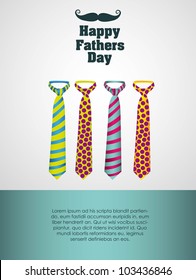 Happy Father's Day, holiday card with ties