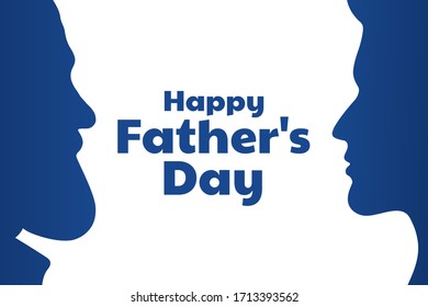 Happy Father's Day. Holiday concept. Template for background, banner, card, poster with text inscription. Vector EPS10 illustration