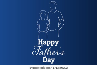 Happy Father's Day. Holiday concept. Template for background, banner, card, poster with text inscription. Vector EPS10 illustration