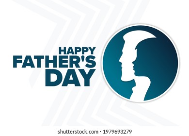 Happy Father's Day. Holiday concept. Template for background, banner, card, poster with text inscription. Vector EPS10 illustration